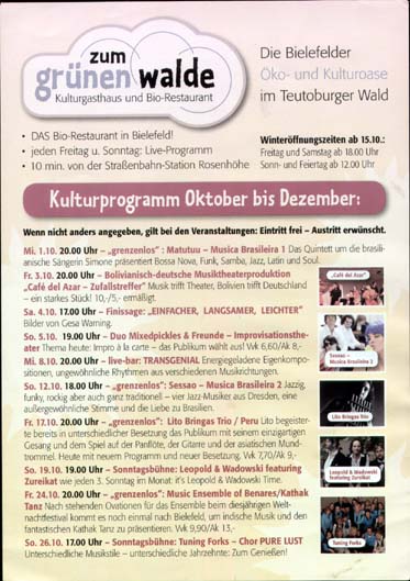 2008.10.00 Flyer Zum gruenen Walde